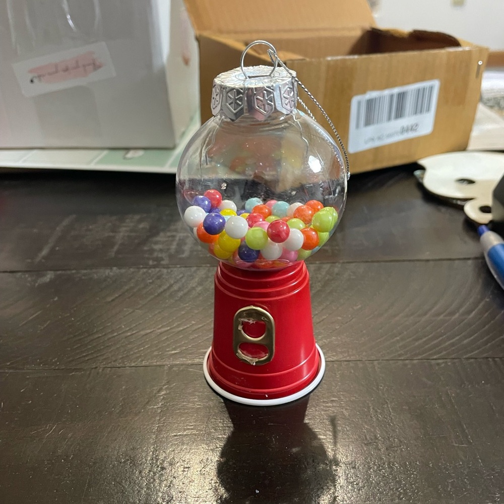 Miniature Red Gumball Machine Toy